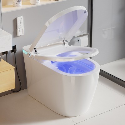 Vipbear Smart Toilet with Bidet Built in, Elongated Toilet with Heated Seat, Dryer, Auto-Lift Lid, Soft Close