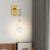 DAKAFUL Modern Raindrop Design Wall Sconce, Industrial Wall Mount Light,E12Base Stylish Accent Lighting for Bedroom, Living Room - 2 of 4