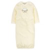 Gerber Baby Neutral Lap Shoulder Gowns - Sheep - Preemie - 4-Pack - 3 of 4