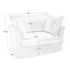 NicBex Couches for Living Room Single Deep Seat Sofa Couch Fabric Slip-covered Armchair with 1 Big Back Cushion and 2 Big Toss Pillows - 3 of 4