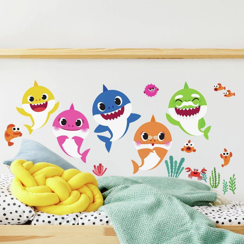 Baby Shark Peel and Stick Kids&#39; Wall Decals - RoomMates, 5 of 10