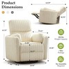 KERDOM Electric Recliner Chair, Swivel Rocker Recliner Chair with USB Ports,  Sand White - 2 of 4