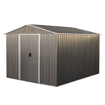 NicBex  Outdoor Metal Storage Shed with Lockable Doors for Backyard Garden,Patio