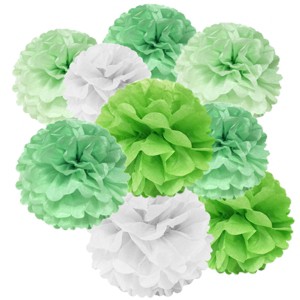 Wrapables Set of 12 Tissue Pom Pom Party Decorations - 1 of 4
