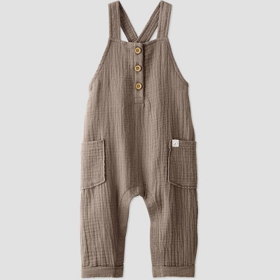 Image of Baby Gauze Overalls - little planet by carter's Brown