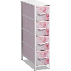 Sorbus 4 Drawers Narrow Dresser - with Steel Frame, Wood Top & Easy Pull Fabric Bins for Small Spaces, Closets, Bedroom, Bathroom & Laundry - 1 of 4