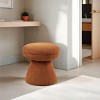 GlasFlength Accent Chairs Sofa Stool Footstool Vanity Stool Makeup Armless Chair Lazy Chair for Living Room, Brown, 17.5"*17.5"*19" - 3 of 4
