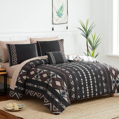 Der Rose BALHAM TRADE-Queen Size 7 Pieces Boho Bed in a Set All Seasons Reversible Lightweight Comforter Blue-b-Queen 90"x90" — фото 3