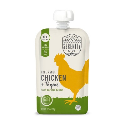 Serenity Kids Free Range Chicken and Thyme with Organic Parsnip and Beet Baby Food Pouch - 3.5oz