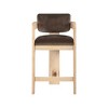 Meridian Furniture,Sacha Brown Velvet Stool - 3 of 4