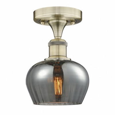 Fenton - 1 Light Semi-Flush Mount In Industrial Style-8.25 Inches Tall and 6.5 Inches Wide