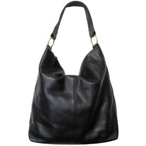 AmeriLeather Cynthia Black Leather Handbag – Soft Cowhide, Spacious 17" Everyday Shoulder Bag - 1 of 3
