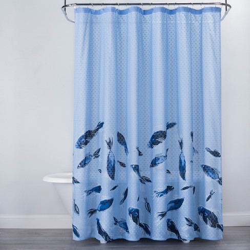 Koi Fish Print Shower Curtain Blue Opalhouse Target