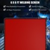 Welding Curtain Screen, Flame-Resistant Vinyl Welding Screen with Frame, 4 Swivel Wheel (2 Lockable) for Workshop and Industrial Protection - 2 of 4