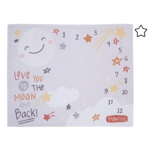 NoJo Celestial Super Soft Photo Op Milestone Baby Blanket - Gray - 1 of 4