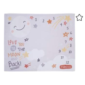 NoJo Celestial Super Soft Photo Op Milestone Baby Blanket - Gray