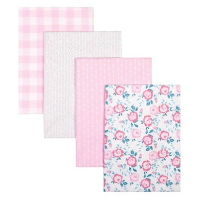 Trend Lab Flannel Receiving Blankets - Floral 4pk