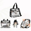 Unique Bargains EVA Zipper Clear Makeup Bag 7.91*10.63'' Black 1 Pc - 3 of 4
