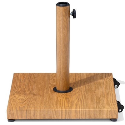 Crestlive Products Patio Umbrella Base 40lbs Umbrella Stand with Wheels Heavy Duty Concrete Stand
