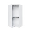 TIRAMISUBEST Corner Wardrobe Storage Cabinet with Locking Wheels & Adjustable Shelf | Space-Saving Closet Organizer for Bedroom - 4 of 4