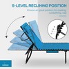 PAGED Folding Chaise Lounge Portable Lounge Chair Outdoor with 4-Position Reclining Back for Camping, Beach, Party, Picnics, Patio - 3 of 4