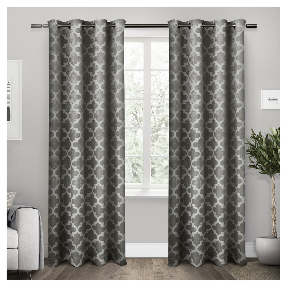 UPC 642472011131 product image for Cartago Insulated Woven Blackout Grommet Top Window Curtain Panel Pair Black Pea | upcitemdb.com