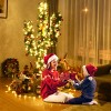 Costway 6Ft Pre-Lit Cactus Christmas Tree LED Lights Ball Ornaments - 2 of 4