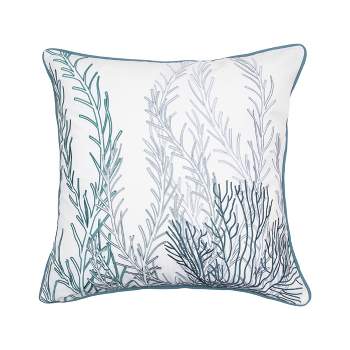 RightSide Designs Coral Pattern Pillow-SeaGlass