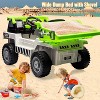 Ride On Dump Truck, 4 Wheeler Toy, 12V Ride On Car with Remote Control, Electric Cars for Kids with Dump Bed, Shovel, White - 4 of 4