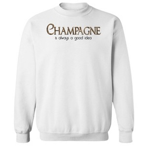 Rerun Island - Men's Champagne Long Sleeve Graphic Cotton Sweatshirt - 1 of 1