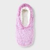 Women's Faux Fur Cozy Pull-On Slipper Socks with Grippers - Auden™ - 3 of 4