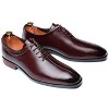 Santimon Mens Lace Up Dress Shoes Italy Prince Classic Modern Formal Leather Men Wholecut Oxford Shoes Burgundy - 4 of 4