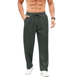 COOFANDY Men Jogger Yoga Sweatpants Casual Athletic Elastic Waist Pants Open Bottom Trouser Jersey Knit Pants with Pockets - 1 of 4