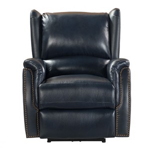 Paulina Genuine Leather Power Recliner with Wingback Design |ARTFUL LIVING DESIGNS - 1 of 4