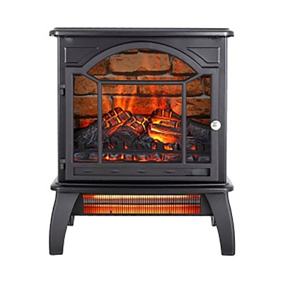 18'' Electric Fireplaces 3-sided View Infrared Electric Stove Heater With 1500W Fast Heating 3D Realistic Flame 1 - 9H Timer Stove