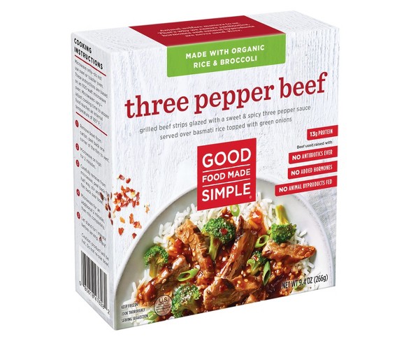 Good Food Made Simple Three Pepper Frozen Beef - 9.4oz