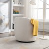 Teddy Fabric Accent Chair, Armrest Accent Single Lazy Chair, Comfy Leisure Chairs With Black Powder Coating Metal Ring - 2 of 4