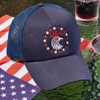 Zodaca 2 Pack Patriotic Trucker Hats for Men, American Flag Baseball Cap, 2 Designs, 3.7 X 8 X 8.2 in - 2 of 4