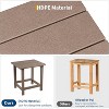 Outdoor HDPE Square Side Table - Adirondack Style Patio End Table for Pool, Beach - Weather Resistant & Easy Setup - 4 of 4