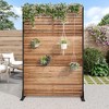 PexFix 72 in. x 47 in. Outdoor Privacy Rectangle Screen Galvanized Steel Panel Divider in Beige - 3 of 4