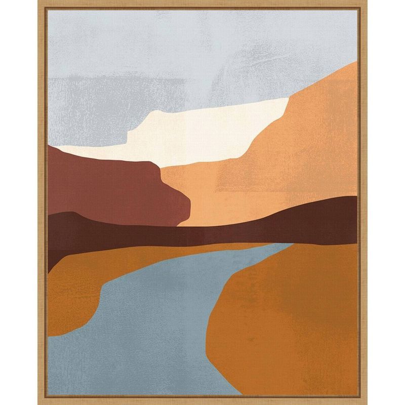 16&#34; x 20&#34; Sedona Colorblock IV by Victoria Borges Framed Canvas Wall Art - Amanti Art, 1 of 11