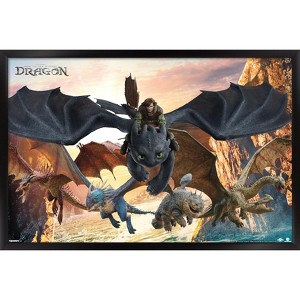 Trends International How To Train Your Dragon (2025) - Group Framed Wall Poster Prints - 1 of 4