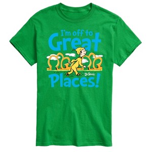Men's - Dr. Seuss - I'm Off To Great Places Short Sleeve Graphic T-Shirt - 1 of 4