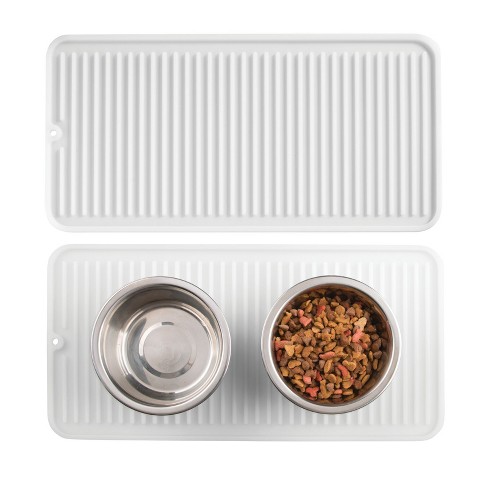 Leashboss Splash Mat Dog Food Silicone Tray With Tall Lip, For Pet Food And  Water Bowls : Target