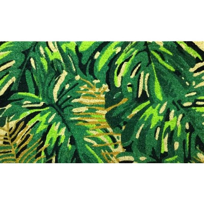 Tropical Leaf Rubber Doormat