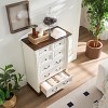 DOMETOUR 7 Drawer Wooden Dresser Chest with Base and Riser Trim, Rustic Storage for Bedroom, Living Room - 3 of 4