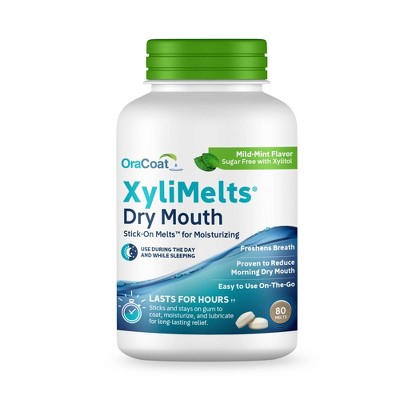 OraCoat XyliMelts for Dry Mouth Relief Mild Mint - 80ct