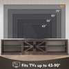 Farmhouse TV Stand with LED Light for 90 inch TV, Media Entertainment Center Console with Adujstable Shelf, Television Stands for Living Room - 4 of 4