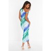 QUIZ Women's Ombre Mesh Asymmetric Neck Maxi Dress - 2 of 4
