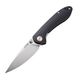 CJRB Small Feldspar Folding Pocket Knife with Clip, Liner Lock, 3.2 Inch Drop Point Blade, G10 Handle - 1 of 4